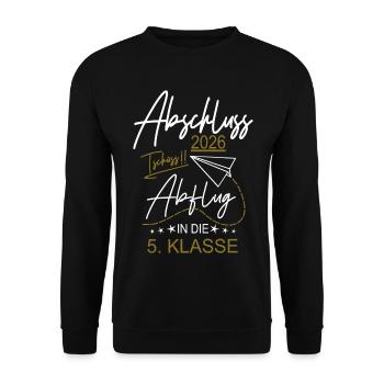 Abschluss 2026 Grundschule - Unisex Pullover - Schwarz - Vorne - Alina (178cm) & Michal (187cm)