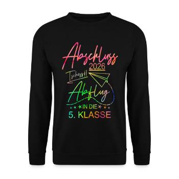 Grundschule Abschluss 2026 - Unisex Pullover - Schwarz - Vorne - Alina (178cm) & Michal (187cm)