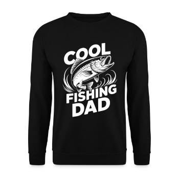 Conception de motivation Cool Fishing Dad - Sweat-shirt Unisexe - noir - Devant - Alina (178cm) & Michal (187cm)