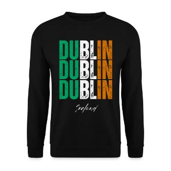 Dublin Irlande, souvenir de Dublin - Sweat-shirt Unisexe - noir - Devant - Alina (178cm) & Michal (187cm)