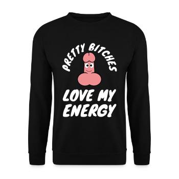 Énergie humour Cartoon Logo | des images amusantes - Sweat-shirt Unisexe - noir - Devant - Alina (178cm) & Michal (187cm)