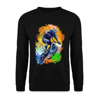 MTB cykel - Unisex sweater - sort - Foran - Alina (178cm) & Michal (187cm)