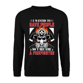 Fire brigade - Unisex Sweatshirt - black - Front - Alina (178cm) & Michal (187cm)