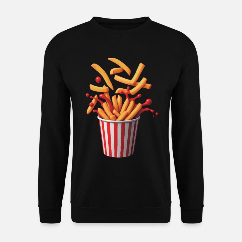 POP FRITES – Bellegique - Unisex Pullover - Schwarz