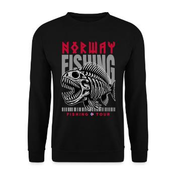 Voyage de pêche en Norvège - Sweat-shirt Unisexe - noir - Devant - Alina (178cm) & Michal (187cm)