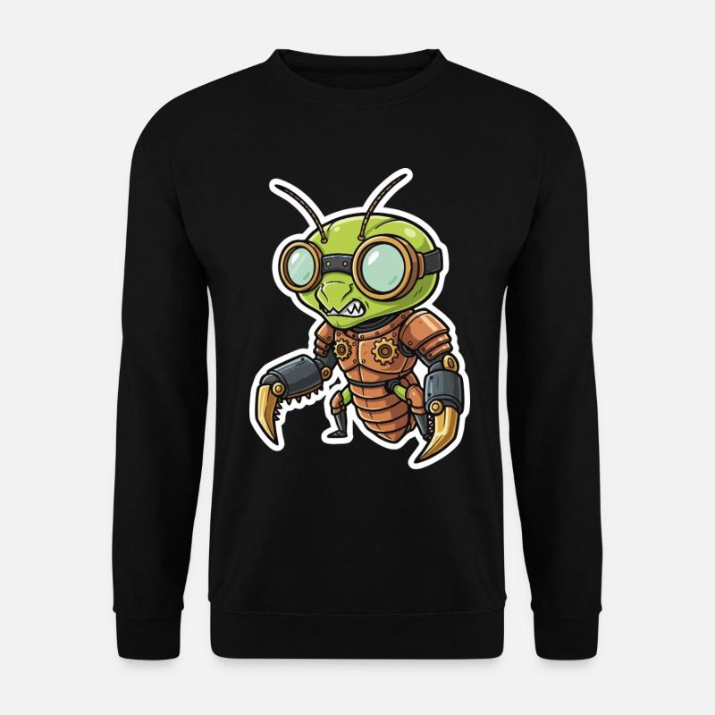 Praying Mantis Steampunk Copper Armor - Unisex Sweatshirt - black
