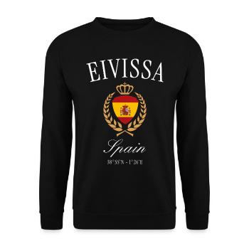 Ibiza-Stadt (Eivissa) Spanien – Reise Souvenir - Unisex Pullover - Schwarz - Vorne - Alina (178cm) & Michal (187cm)