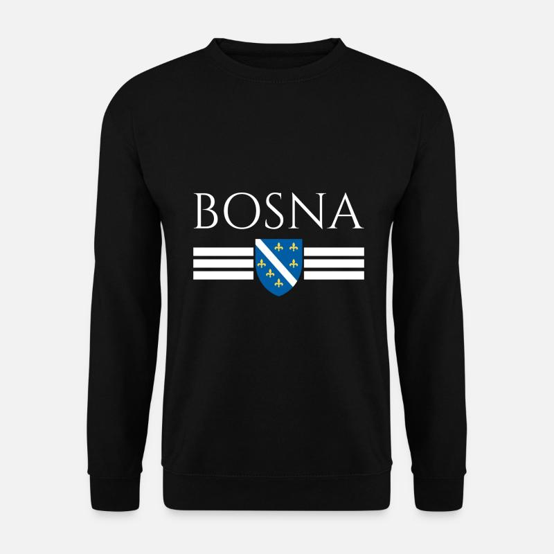 Bosnien Bosna Flagge Design - Unisex Pullover - Schwarz