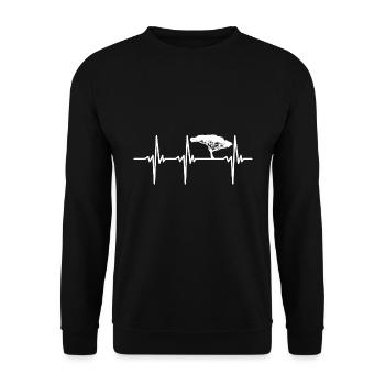 Herzschlag für Bäume - Unisex Pullover - Schwarz - Vorne - Alina (178cm) & Michal (187cm)