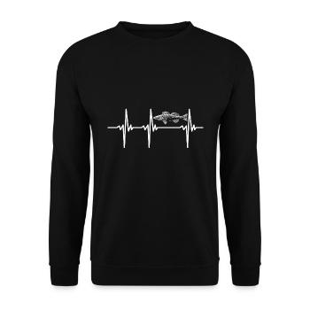 Battement de cœur pour sandre, sandre et perche - Sweat-shirt Unisexe - noir - Devant - Alina (178cm) & Michal (187cm)