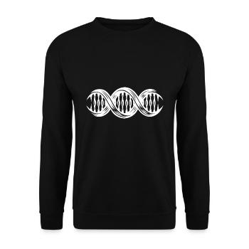 Double Helix DNA Strand Nucleotide Chain - Unisex Sweatshirt - black - Front - Alina (178cm) & Michal (187cm)