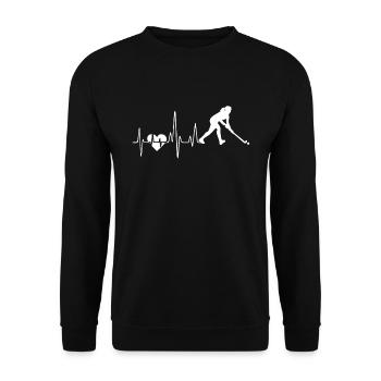 Hockey sur gazon Hockey sur gazon Heartbeat - Sweat-shirt Unisexe - noir - Devant - Alina (178cm) & Michal (187cm)