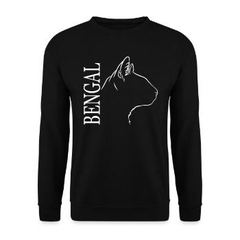 Bengal Profile Cats Cat Wilsigns - Unisex Sweatshirt - black - Front - Alina (178cm) & Michal (187cm)