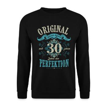 seit 30 Jahren lebende legende geschenk zum 30 - Unisex Pullover - Schwarz - Vorne - Alina (178cm) & Michal (187cm)