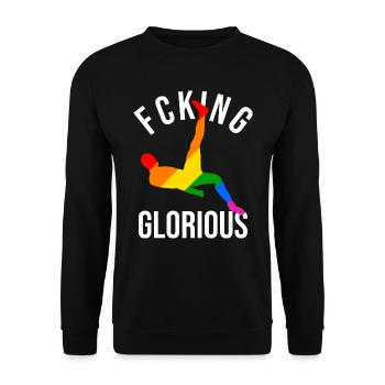 Cool Soccer Player Design Gift - Unisex Sweatshirt - black - Front - Alina (178cm) & Michal (187cm)