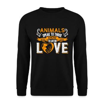 Veterinarian Animals Speak To Those Who Know - Unisex Sweatshirt - black - Front - Alina (178cm) & Michal (187cm)