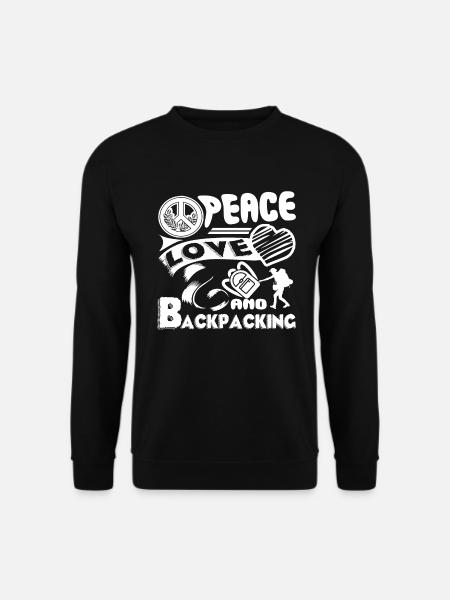 Backpacking Peace Love Backpacking - Unisex Sweatshirt - black