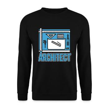 Architect I Love My Job - Unisex Sweatshirt - black - Front - Alina (178cm) & Michal (187cm)