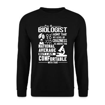 Biologist I am A Biologist - Unisex Sweatshirt - black - Front - Alina (178cm) & Michal (187cm)