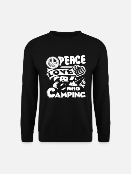 Camping Peace Love Camping - Unisex Sweatshirt - black
