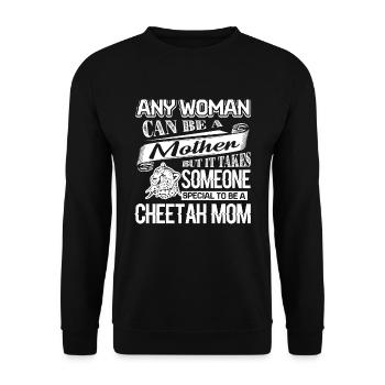 Cheetah Proud To Be Cheetah Mom - Unisex Sweatshirt - black - Front - Alina (178cm) & Michal (187cm)