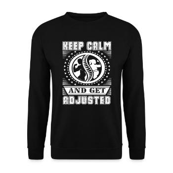 Chiropractor Keep Calm And Get Adjusted - Unisex Sweatshirt - black - Front - Alina (178cm) & Michal (187cm)