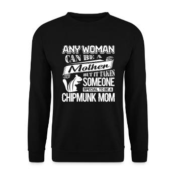 Chipmunk Proud To Be Chipmunk Mom - Unisex Sweatshirt - black - Front - Alina (178cm) & Michal (187cm)