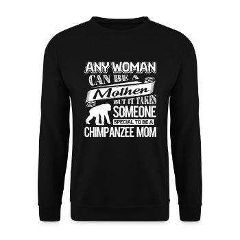 Chimpanzee Proud To Be Chimpanzee Mom - Unisex Sweatshirt - black - Front - Alina (178cm) & Michal (187cm)