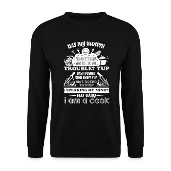 Cook Proud To Be A Cook - Unisex Sweatshirt - black - Front - Alina (178cm) & Michal (187cm)