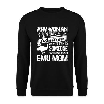 Emu Proud To Be Emu Mom - Unisex Sweatshirt - black - Front - Alina (178cm) & Michal (187cm)