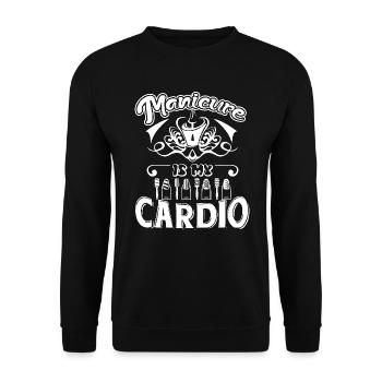 Manicurist Manicure Is My Cardio - Unisex Sweatshirt - black - Front - Alina (178cm) & Michal (187cm)