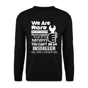 Installer We Are Smart - Unisex Sweatshirt - black - Front - Alina (178cm) & Michal (187cm)