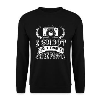 Photographers Don't Choke People - Unisex Sweatshirt - black - Front - Alina (178cm) & Michal (187cm)