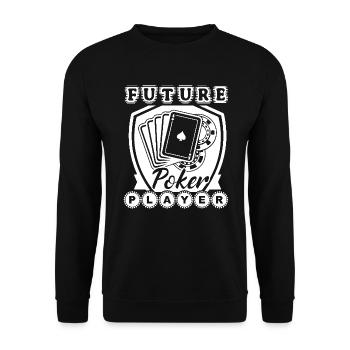 Poker Future Poker Player - Unisex Sweatshirt - black - Front - Alina (178cm) & Michal (187cm)