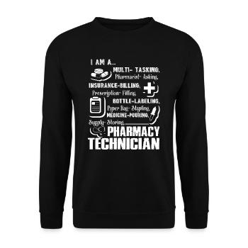 Pharmacy Technician I Am A Pharmacy Technician - Unisex Sweatshirt - black - Front - Alina (178cm) & Michal (187cm)
