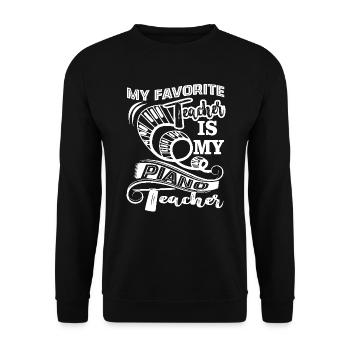 Piano Teacher My Favorite Piano Teacher - Unisex Sweatshirt - black - Front - Alina (178cm) & Michal (187cm)