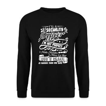 Security Officer I am A Security Officer - Unisex Sweatshirt - black - Front - Alina (178cm) & Michal (187cm)