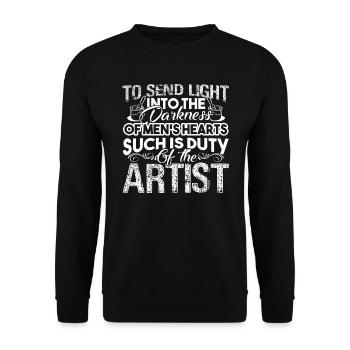 Artist Proud To Be An Artist - Unisex Sweatshirt - black - Front - Alina (178cm) & Michal (187cm)