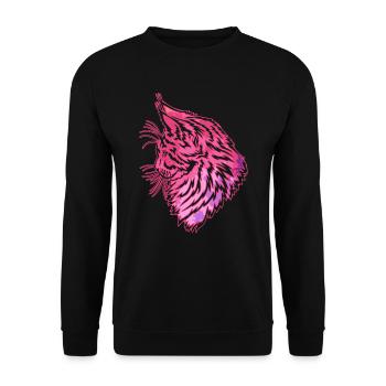 Cute Maine coon cat - Unisex Sweatshirt - black - Front - Alina (178cm) & Michal (187cm)