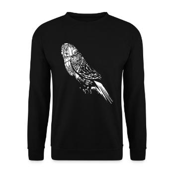Parakeet Floral Pattern - Unisex Sweatshirt - black - Front - Alina (178cm) & Michal (187cm)