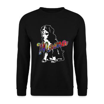 Bernese Mountain Mama - Unisex Sweatshirt - black - Front - Alina (178cm) & Michal (187cm)
