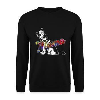 Belgian Malinois Mama - Unisex Sweatshirt - black - Front - Alina (178cm) & Michal (187cm)