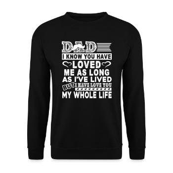 Father's Day I Love My Dad - Unisex Sweatshirt - black - Front - Alina (178cm) & Michal (187cm)