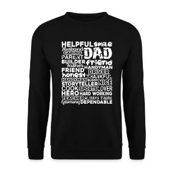 Father's Day Things About Dad - Unisex Sweatshirt - black - Front - Alina (178cm) & Michal (187cm)