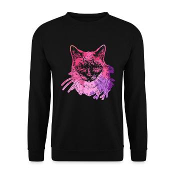 Siamese Cat Siamese Cat Colorful - Unisex Sweatshirt - black - Front - Alina (178cm) & Michal (187cm)