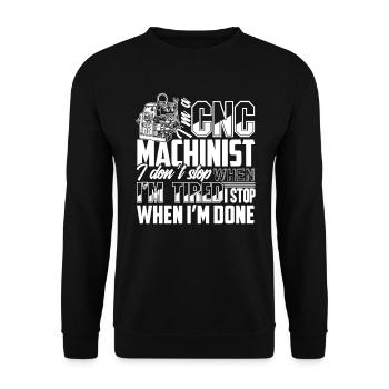 CNC Machinist I am A CNC Machinist - Unisex Sweatshirt - black - Front - Alina (178cm) & Michal (187cm)