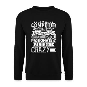 I am A Computer Systems Analyst - Unisex Sweatshirt - black - Front - Alina (178cm) & Michal (187cm)