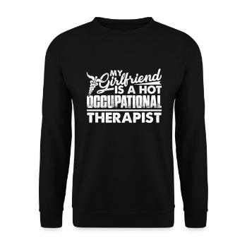 My Girlfriend Is A Hot Occupational Therapist - Unisex Sweatshirt - black - Front - Alina (178cm) & Michal (187cm)