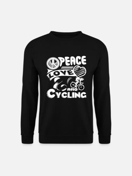 Cycling Peace Love Cycling - Unisex Sweatshirt - black
