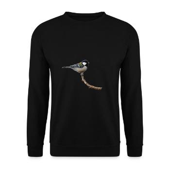 Kohlmeise - Unisex Pullover - Schwarz - Vorne - Alina (178cm) & Michal (187cm)